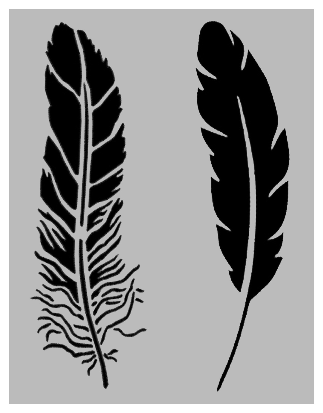 big-feathers-bird-feather-8-5-x-11-stencil-free-shipping-ebay