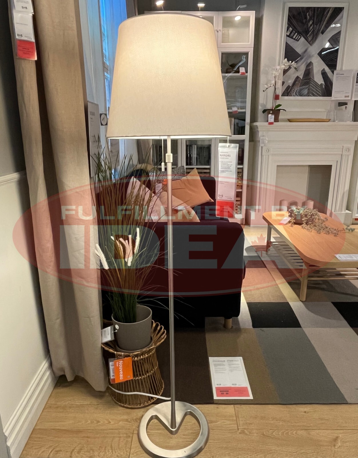 Brand New IKEA NYFORS White Floor Lamp Nickel Plated White Brand New IKEA NYFORS White Floor Lamp Nickel Plated White