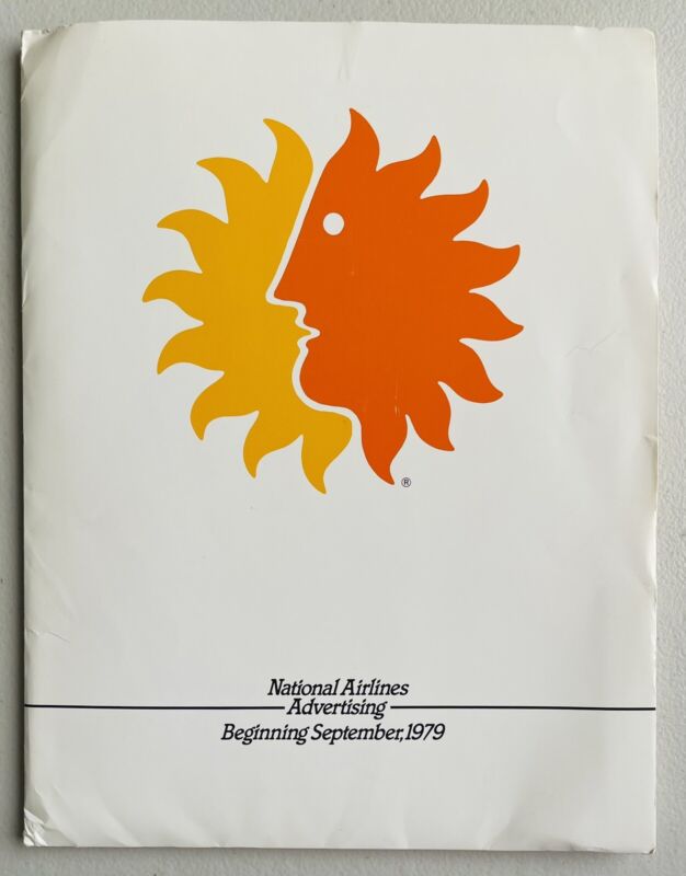 National Airlines Sun King Logo Advertising Folder - 1979 - Packed with Goodies!