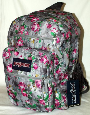 New JanSport Big Student Backpack -- Multi Concrete Floral