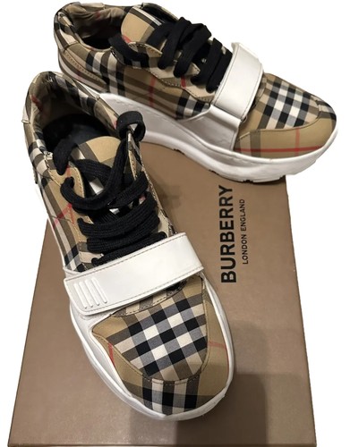 BURBERRY　シューズ Burberry Regis Checkered Beige Sneakers 39.5 | eBay