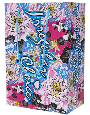 IRREGULAR CHOICE IRREGULAR CHOICE ABIGAILS FLOWER PARTY BLUE GOLD WOMENS ANKLE BOOTS