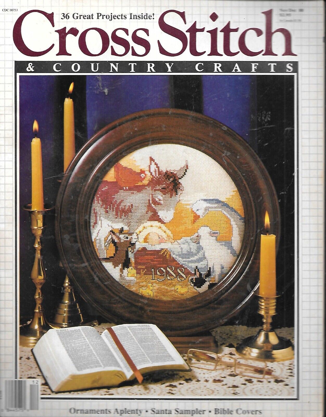 Cross Stitch & Country Crafts - Nativity Christmas Nov/Dec 88