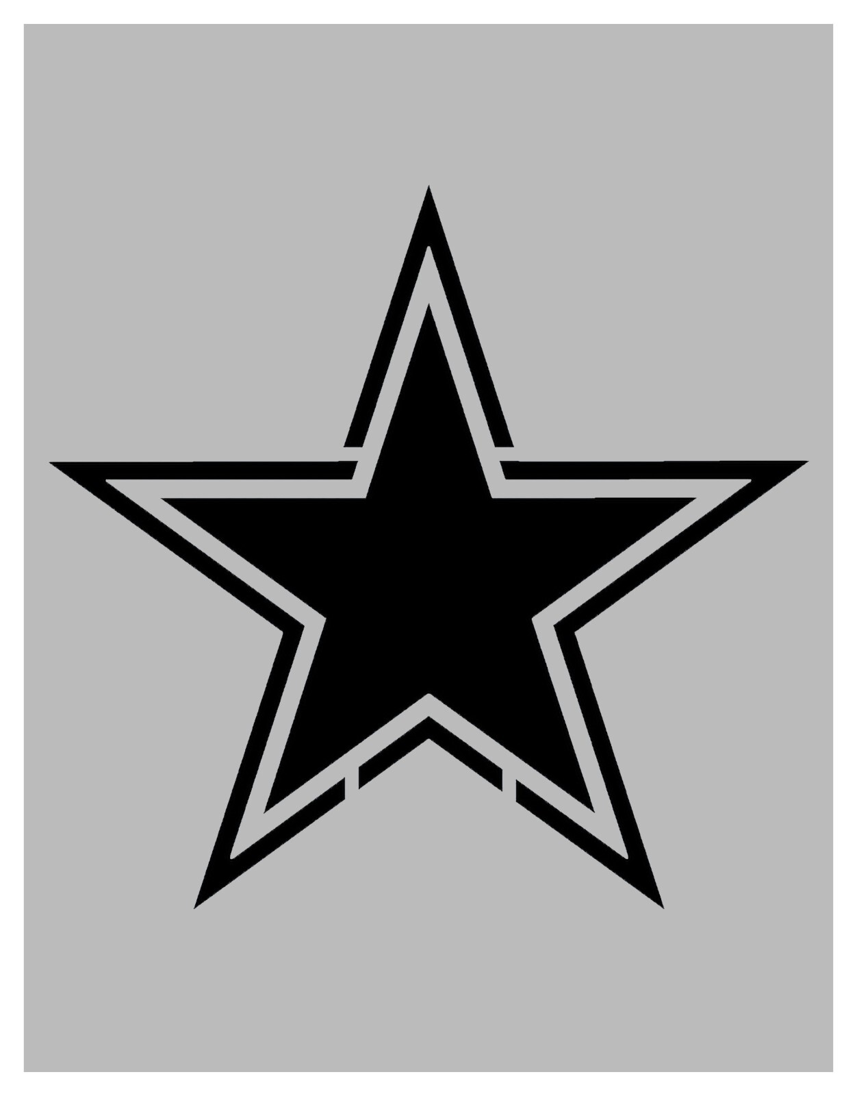 dallas-texas-cowboys-lone-star-8-5-x-11-custom-stencil-fast-free-shipping-ebay