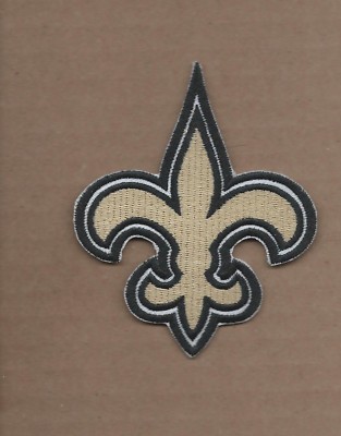 NEW 3 X 3 3/4 INCH NEW ORLEANS SAINTS IRON ON PATCH FREE SHIPPING
