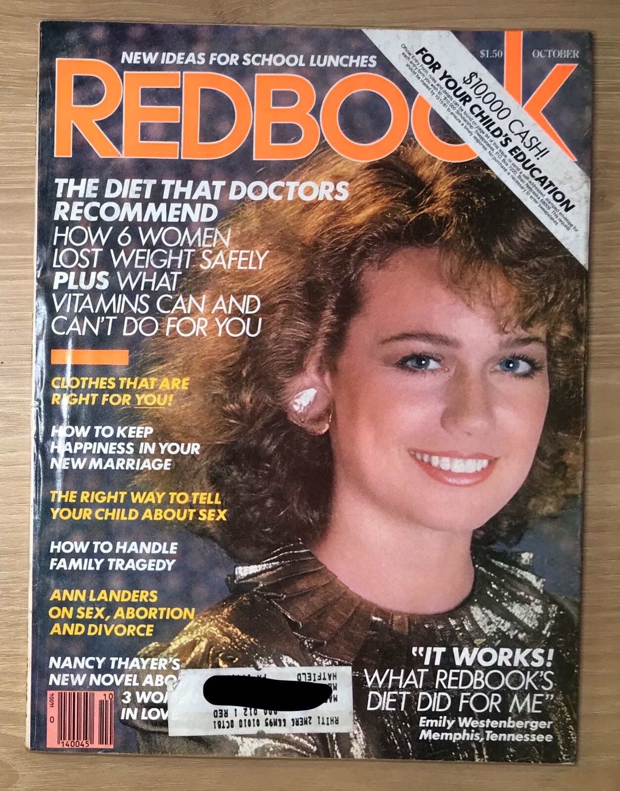 Redbook Oct 1981 women magazine ANN LANDERS ON SEX, ABORTION
