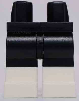 Lego Black Minifig Legs with White Boots