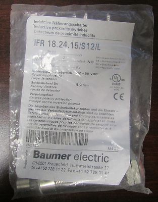 BAUMER ELECTRIC IFR 18.24.15/S12/L Inductive Proximity Sensor IFR 18 24 15 S12 L