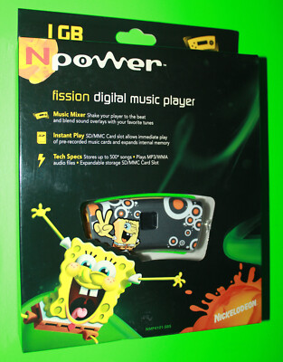 N Power Fission Digital Music Player Spongebob Squarepants NEW Factory Sealed