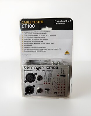 BEHRINGER Professional 6 in 1 CABLE TESTER CT100 Cable Tester NEW Free Shipping
