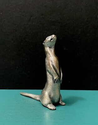 Pewter Meerkat Suricate Mongoose Wildlife Safari Animal Diorama Mini Figurine