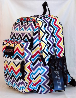 对于出售 New JanSport Big Student Backpack -- Multi Saucy Chevron