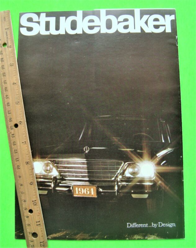 1964 STUDEBAKER HUGE DLX 28-pg COLOR BROCHURE Lark AVANTI Wagonaire GT HAWK Xlnt