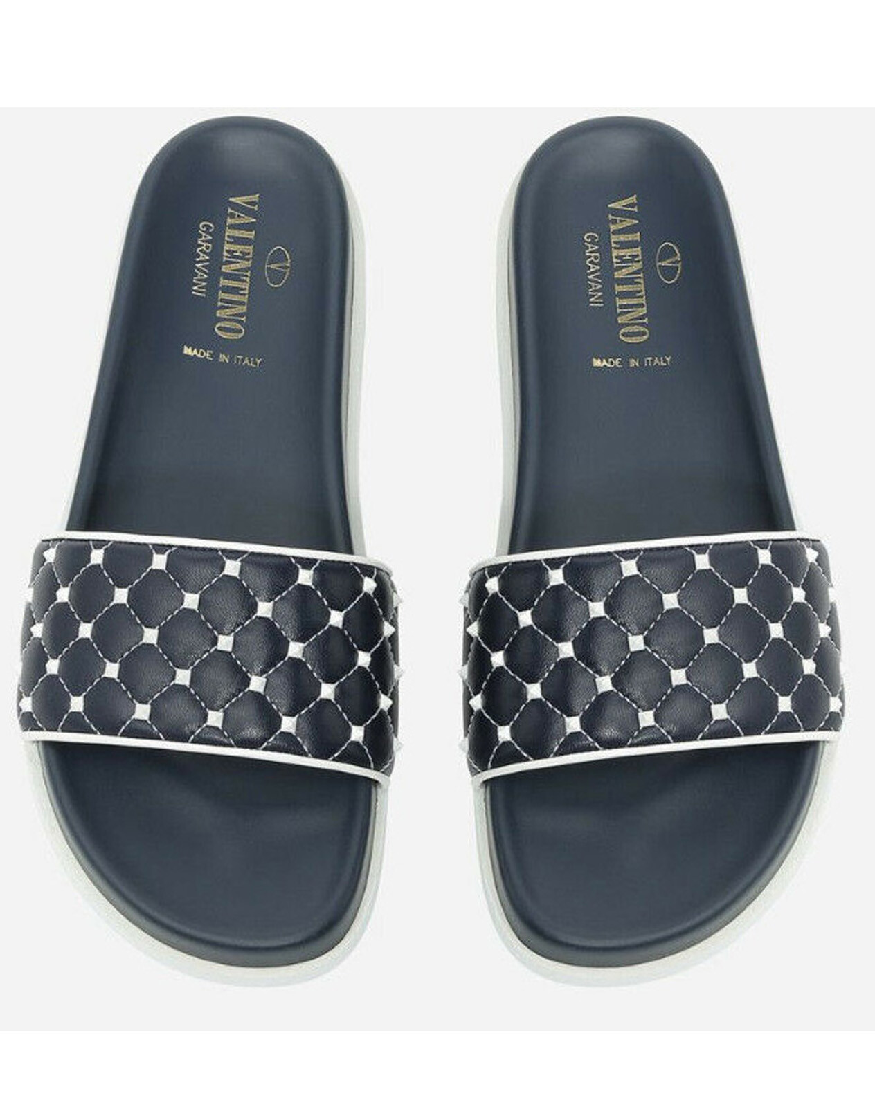 VALENTINO Garavani Free Rockstud Spike Slide Slipper Marine
