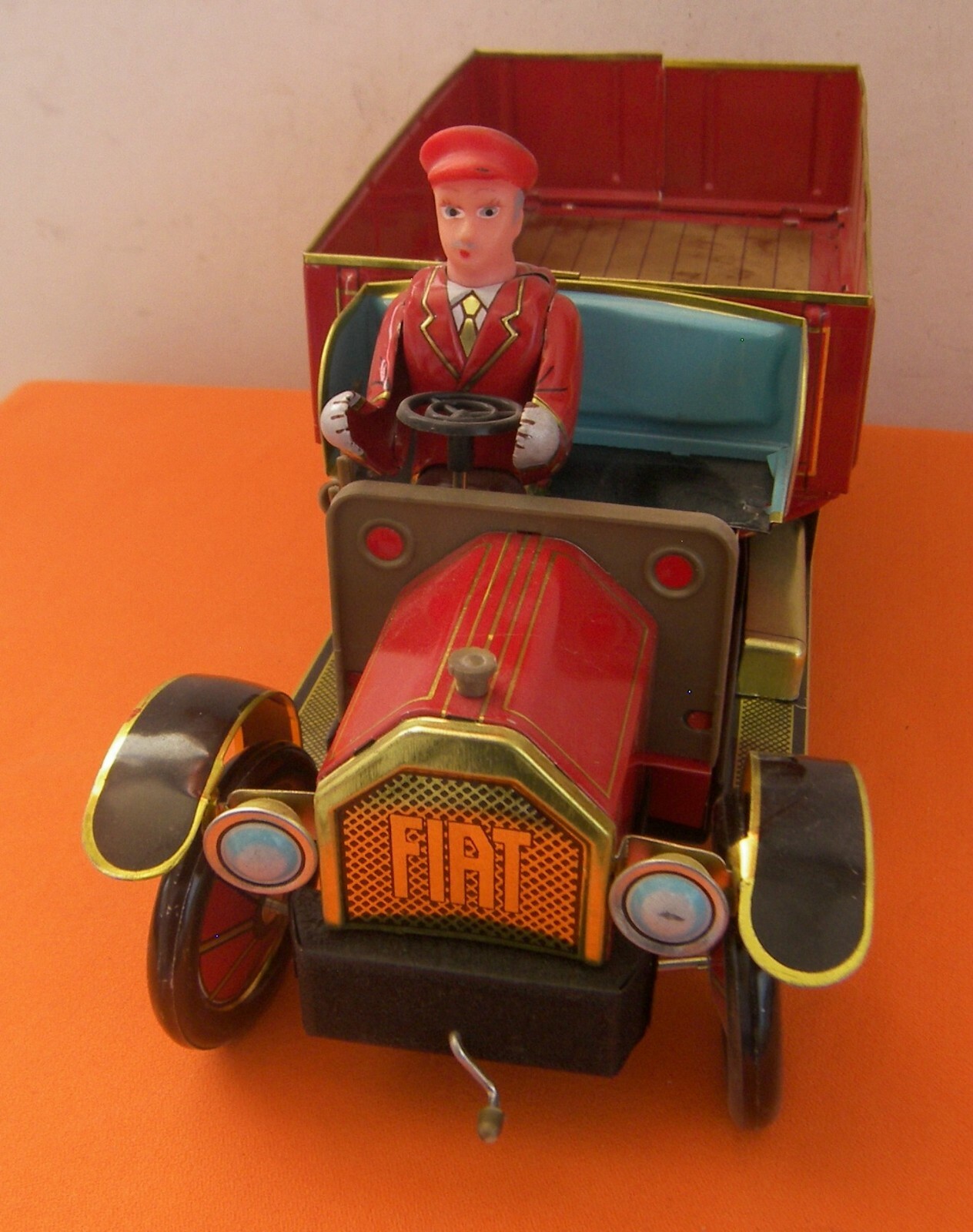 FIAT Transport Truck With Driver Tin Toy Collectable | eBay