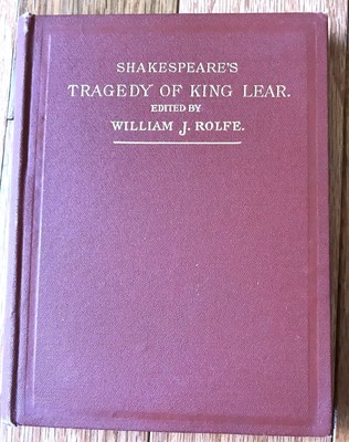 1899 Edition Shakespeare's Tragedy of King Lear Edited Wm Rolfe Antique HC Book