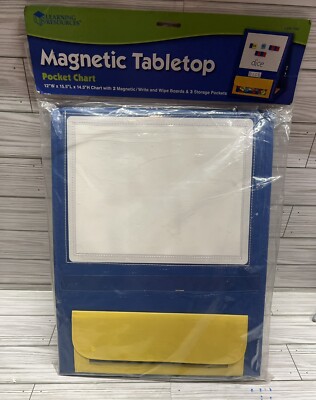 NEW ~ Magnetic Tabletop ~ Learning Resources ~ Pocket Chart ~ Write & Wipe  7191