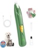 LEYOUFU Dog Clippers for Grooming, Cordless Dog Grooming Kit for Small Dogs with LED Light, Rechargeable Low Noise Cat Hair Trimmer for Grooming Pet Hair Around Paws, Eyes, Ears, Face, Rump (Green)