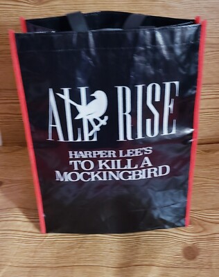All Rise Harper Lees To Kill a Mockingbird Vinyl Reusable Tote Bag 16''x12''x6''