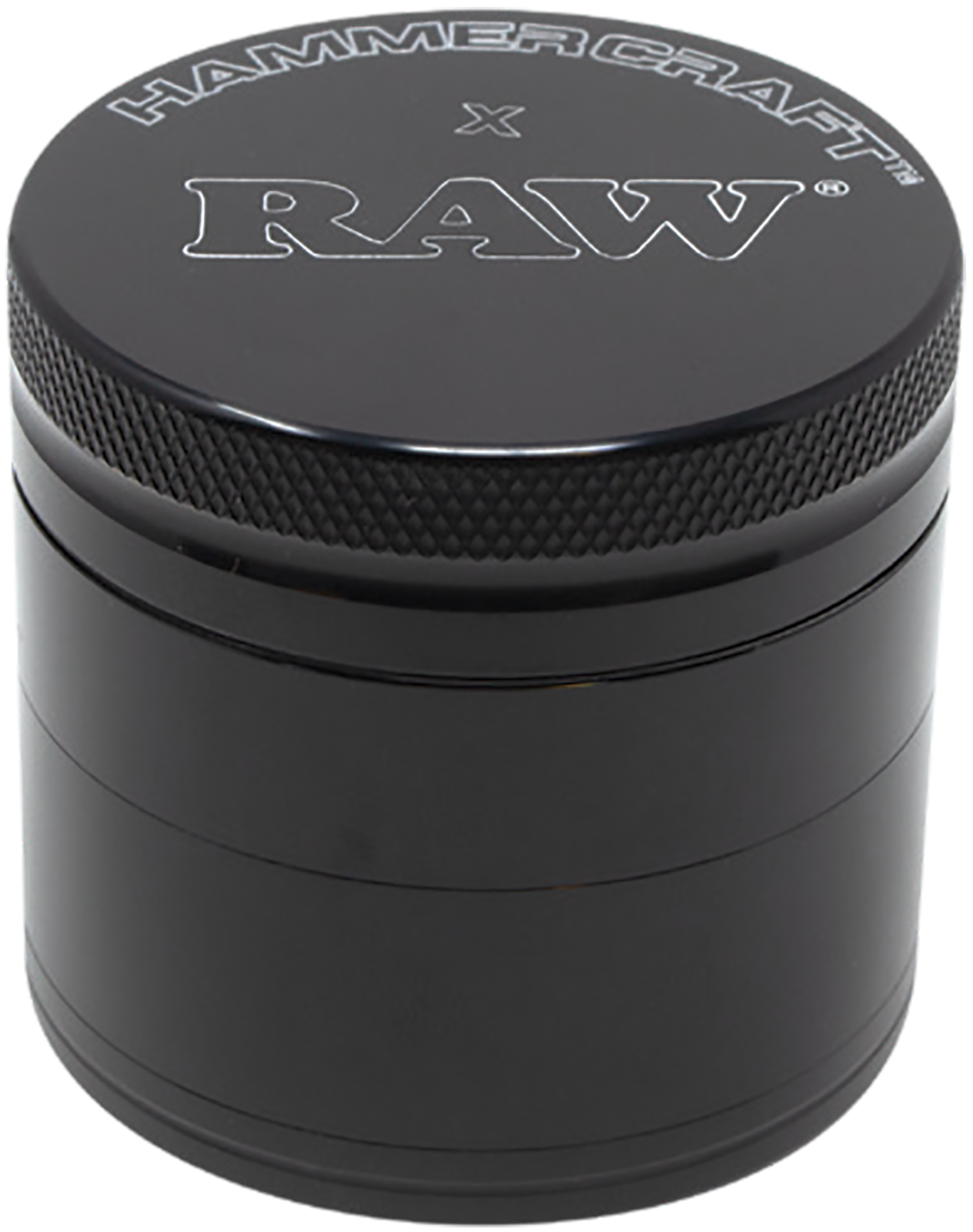 RAW X Hammercraft 4-Piece Herb Grinder - Black