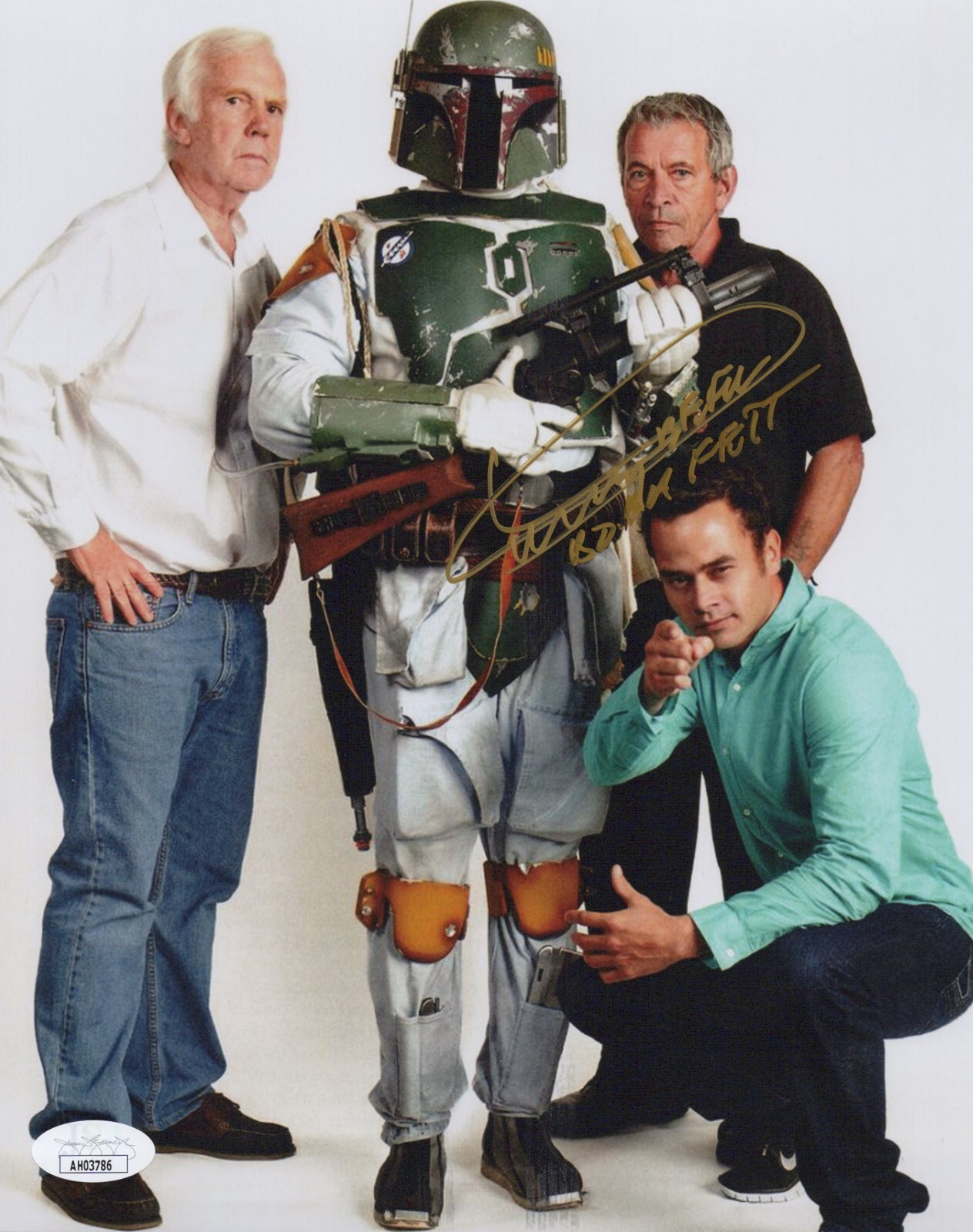 スターウォーズ　直筆サイン　ボバ・フェット　スタント　ディッキー・ビアー氏 DICKEY BEER Signed 8x10 STAR WARS Photo BOBA FETT Authentic