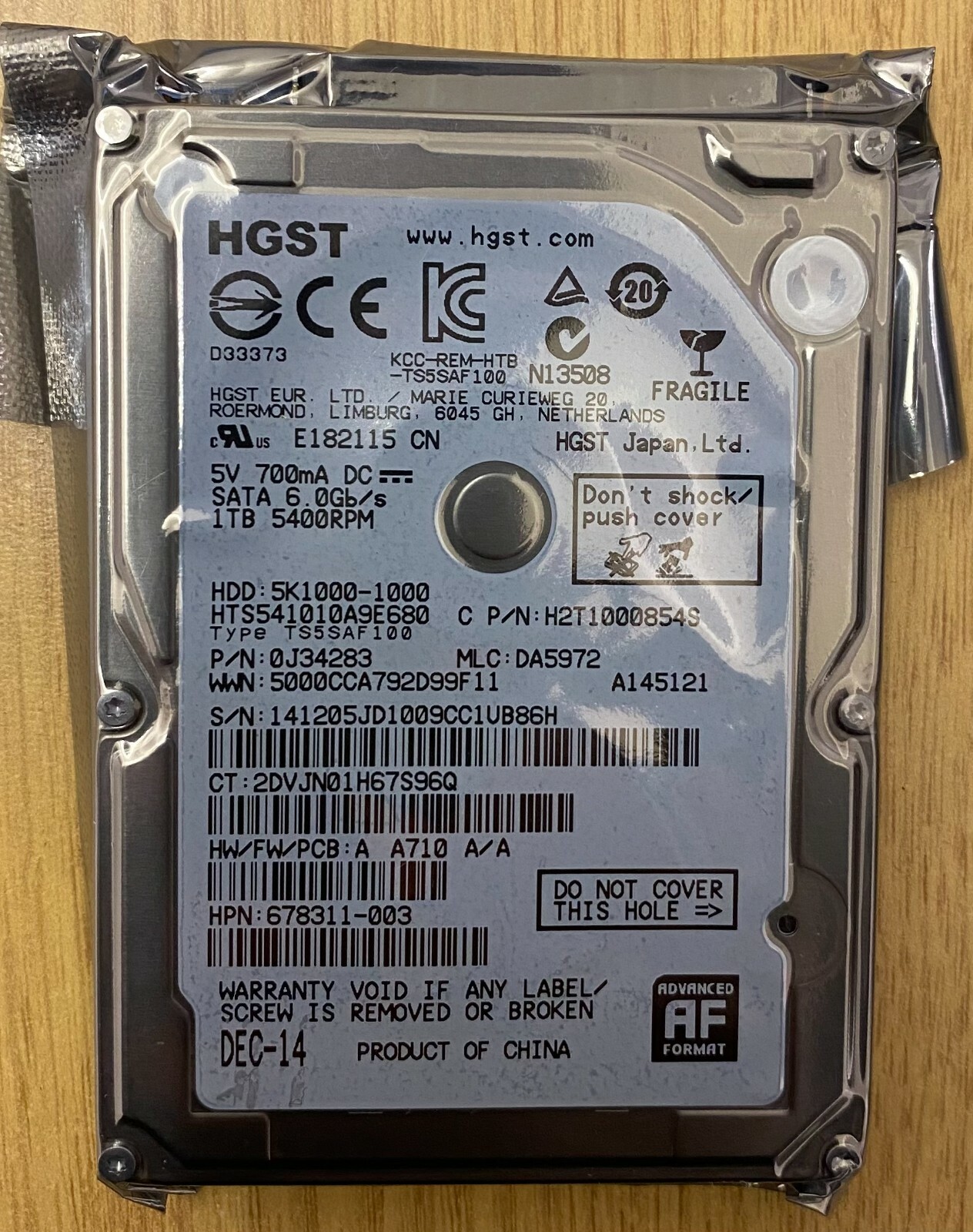 HGST 1TB 5400RPM 32MB 2.5