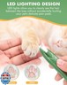 LEYOUFU Dog Clippers for Grooming, Cordless Dog Grooming Kit for Small Dogs with LED Light, Rechargeable Low Noise Cat Hair Trimmer for Grooming Pet Hair Around Paws, Eyes, Ears, Face, Rump (Green)