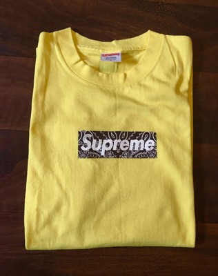 supreme box logo yellow
