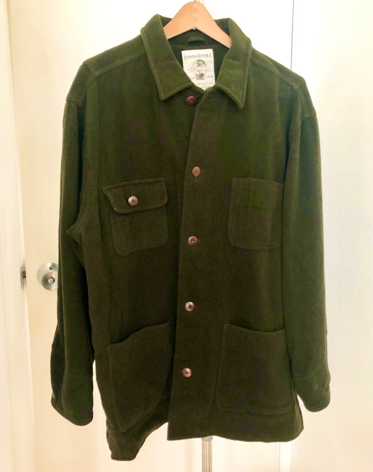 【90's Banana Republic】と【agnes b. Coat】 Vintage 90s Banana Republic Mens Medium Wool Blend Barn