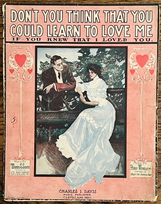 RAGTIME composer PERCY WENRICH sheet music LEARN TO LOVE ME ~ Cleveland 1908