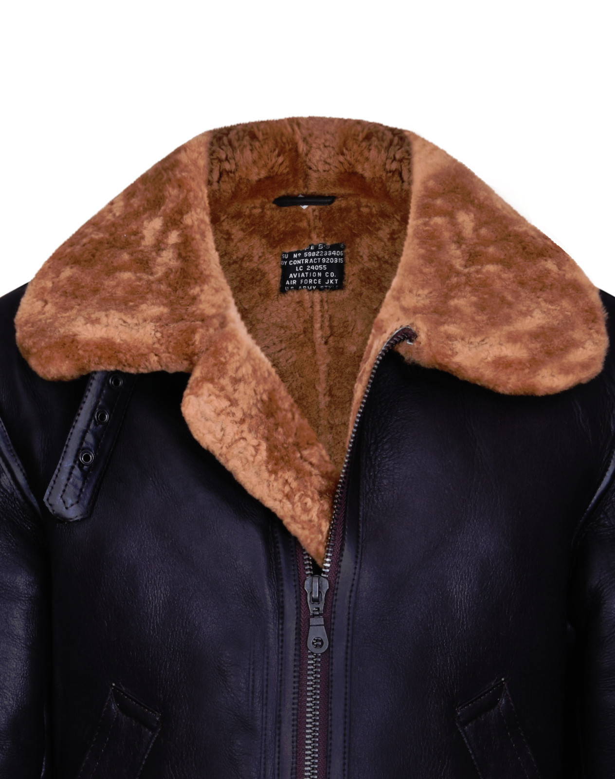 Pre-owned Infinity Men's Aviator Brown B3 Real Shearling Sheepskin Leather Bomber Flying Jacket In Brown With Ginger Wool