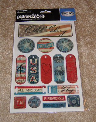 Creative Imaginations Scrapperware Epoxy Sticker ~ Americana