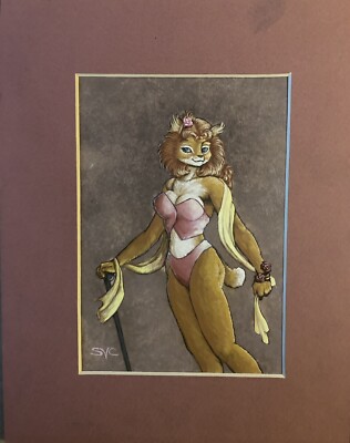 Rare / Vintage Furry /Fantasy Artist SUSAN VAN CAMP ACRYLIC ORIGINAL PAINTING