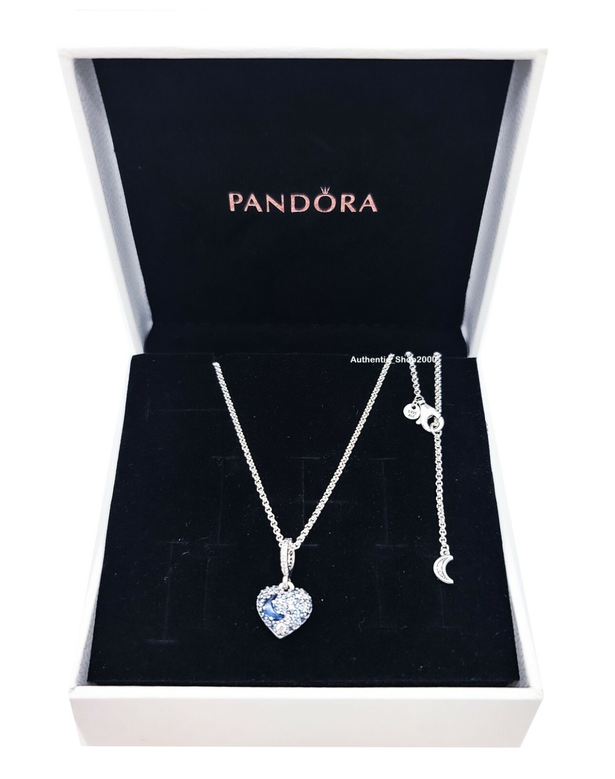 NEW Authentic PANDORA 925 Sparkling Blue Moon & Stars Heart NEW Authentic PANDORA 925 Sparkling Blue Moon & Stars Heart