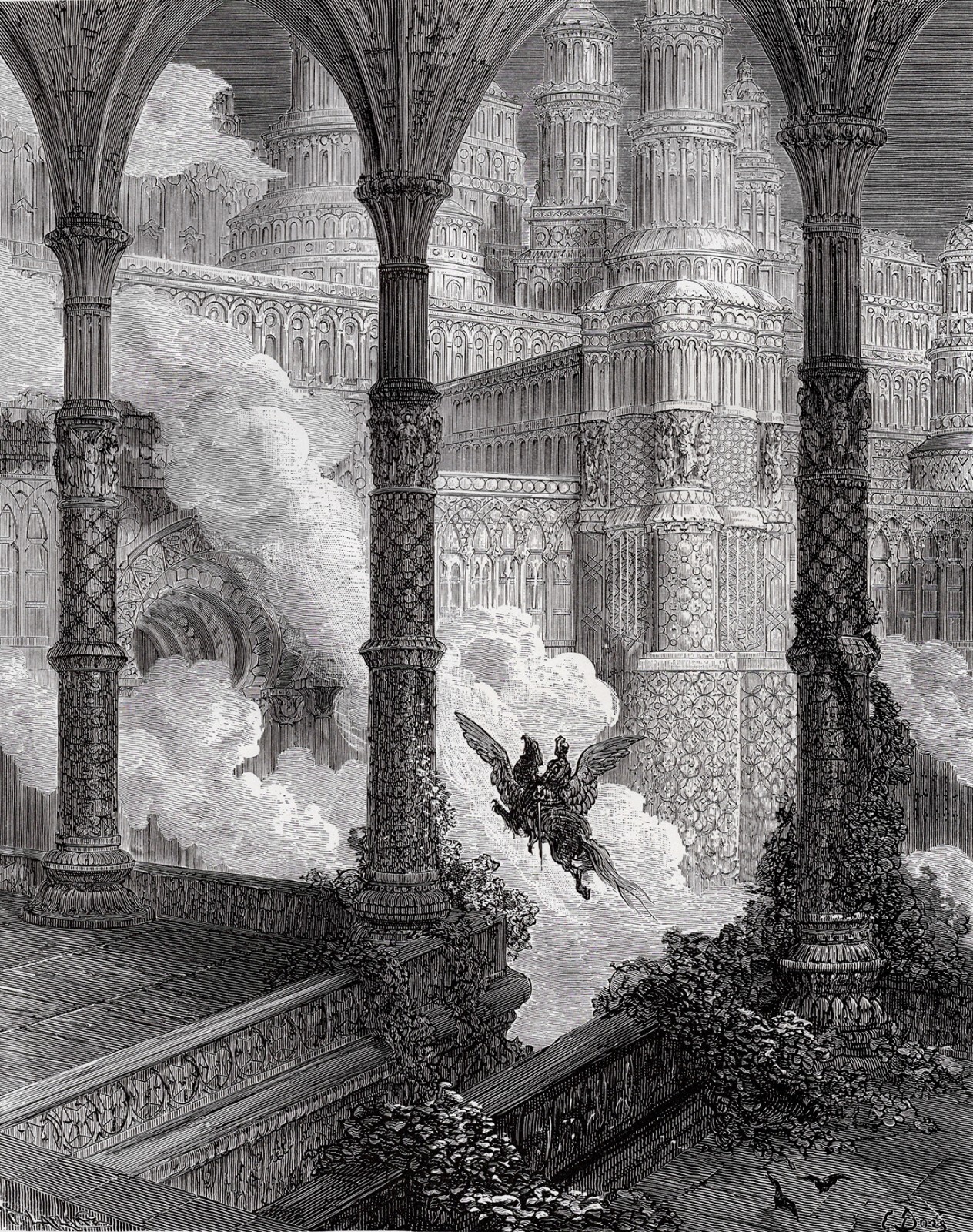 1800s Gustave Dore Woodcut 