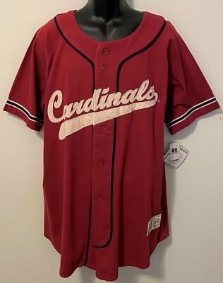 Vintage St Louis CARDINALS ''FADED'' JERSEY Russell SEWN Script LTRS NEW Old Stock