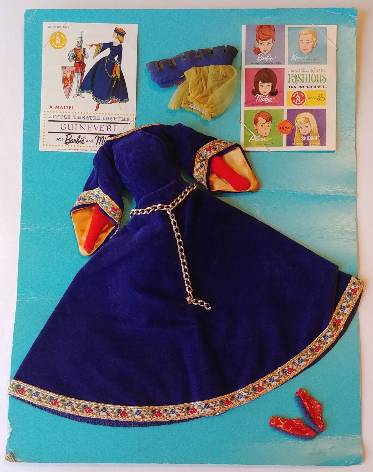 Vintage BARBIE “Guinevere” #873 (1964-65)Barbie Ken Little Theatre MOC NRFC MINT