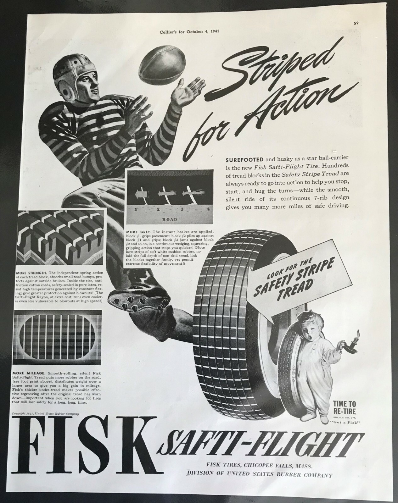 画材 1946 vintage AD for FISK Auto Tires 画材 1946 vintage AD for FISK Auto Tires 1946 vintage AD for