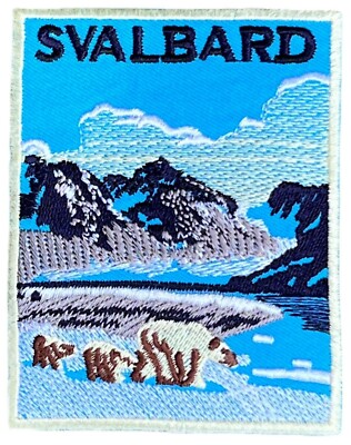 Svalbard Norway Patch Iron-on Badge Islands Norway Souvenir Polar Bear Emblem
