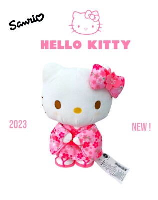 Sanrio Hello Kitty Sakura Kimono Pink Plush w/Tags 2023 - New !
