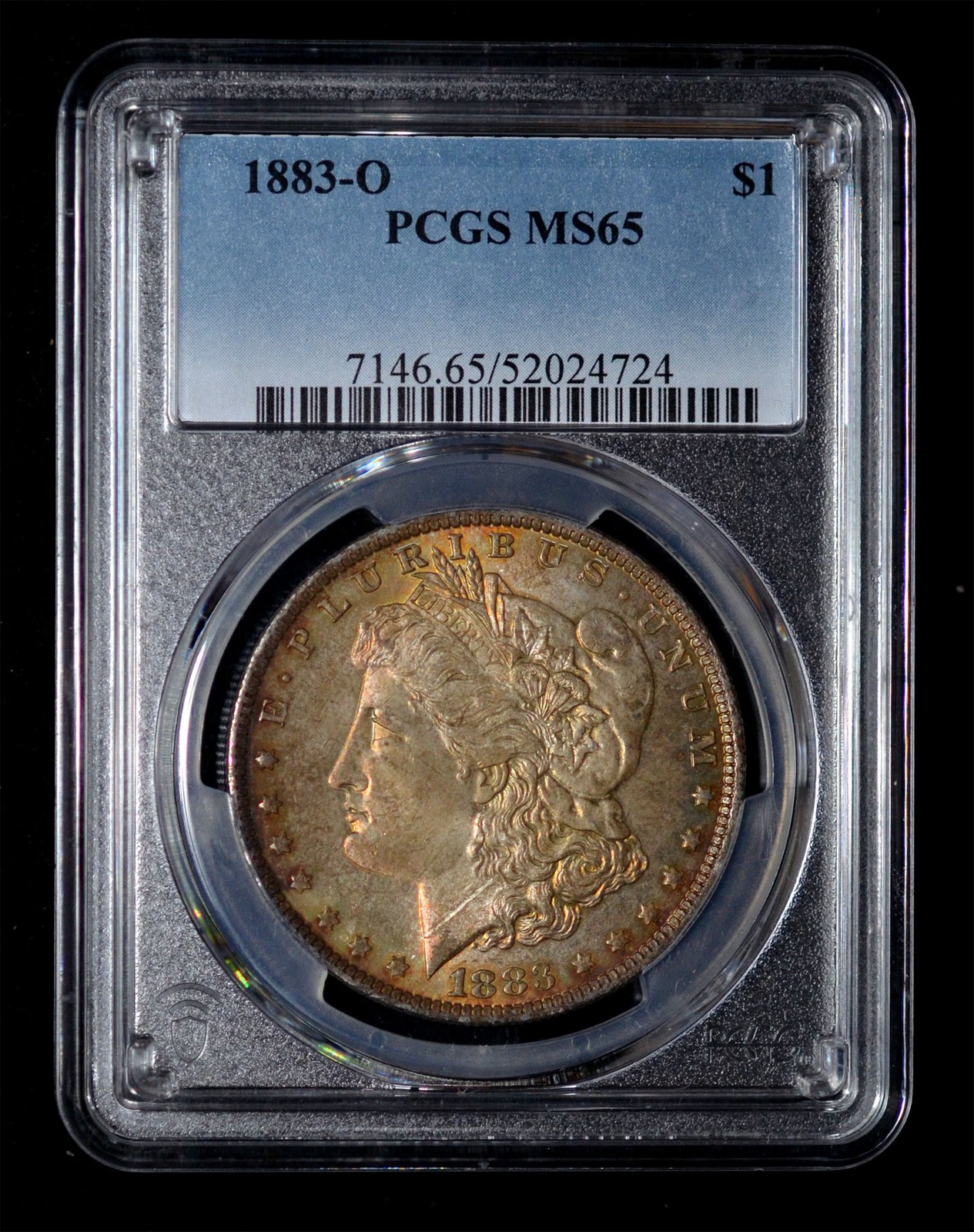 PCGS MS65 1883 O Morgan Silver Dollar - beatiful toning both side!
