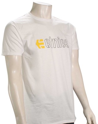 

Футболка Etnies Ecorp — белая/черная/желтая — новинка, Белый