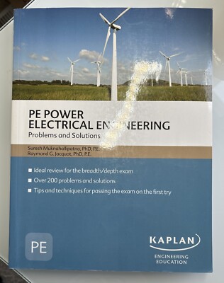 Kaplan PE Exam Power Electrical Engineering Problems And Solutions Study Review