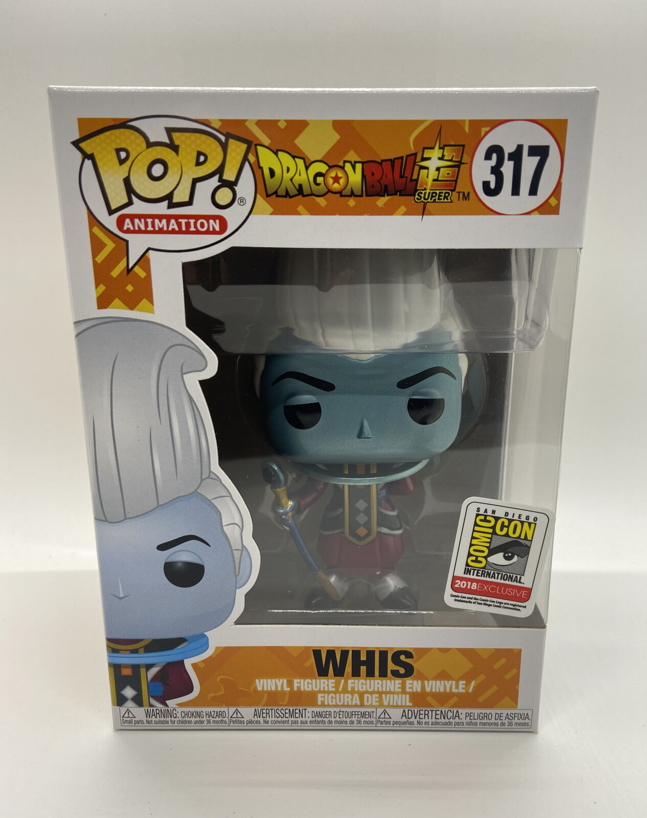 Funko POP Dragon Ball Super Metallic Whis 317 SDCC 2018 Funko POP Dragon Ball Super Metallic Whis 317 SDCC 2018
