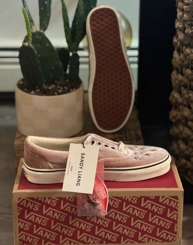 VANS x Sandy Liang★ERA★コラボ★ベルベット★ビジュー Women's Vans Authentic Sandy Liang Pink Velvet Rhinestone