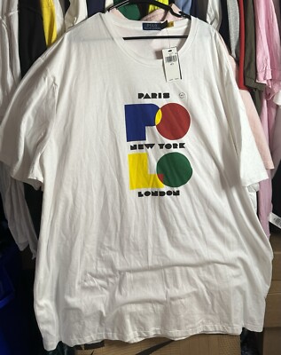 polo ralph lauren t shirt Paris P New York Lo London 4xlt