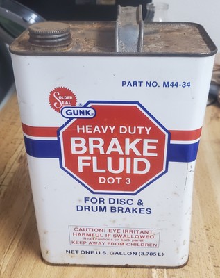 Vintage New Solder Seal Gunk Super Heavy Duty Break Fluid Tin Can 1 Gal