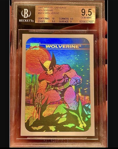 BGS 9.5 1990 MARVEL UNIVERSE WOLVERINE HOLOGRAM RARE