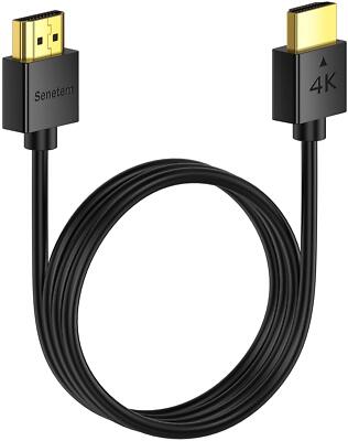 4K Slim HDMI Cable 1.6 ft High Speed 4K@60Hz 18Gbps HDMI 2.0 Cord Thin HDMI C...
