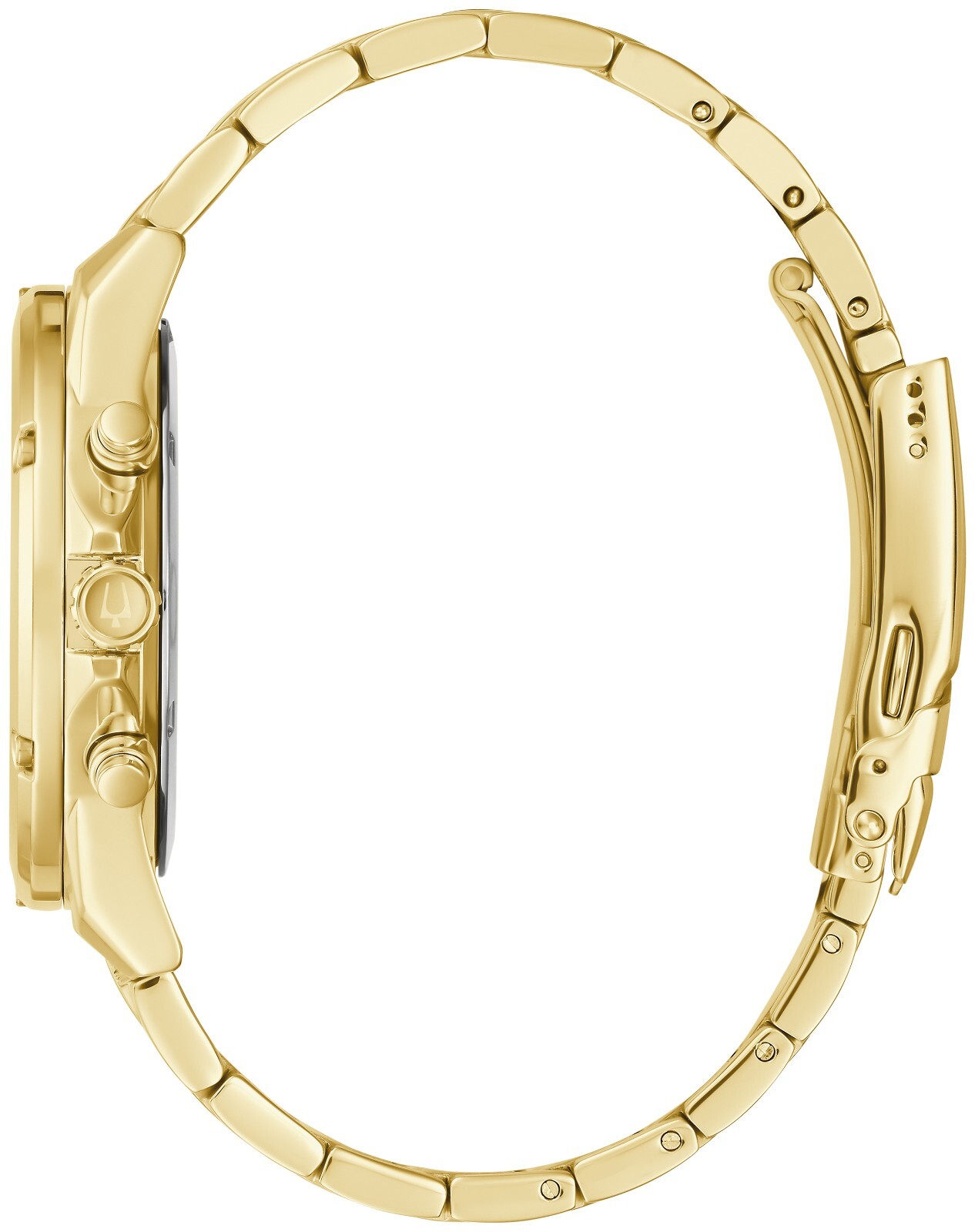 Pre-owned Bulova Mens Classic Chronograph Luminous Calendar Quartz Gold Watch 42 Mm 97d126